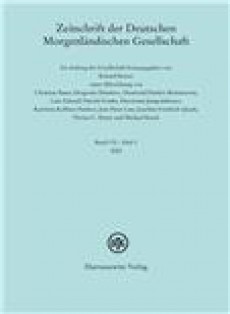 Zeitschrift Der Deutschen Morgenlandischen Gesellschaft