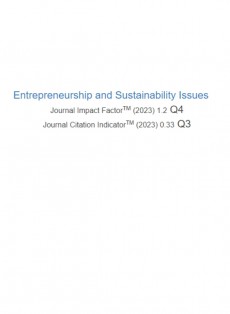 Entrepreneurship And Sustainability Issues